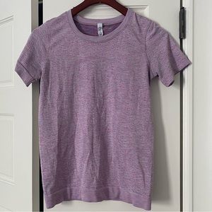 Lululemon pink/purple workout tee